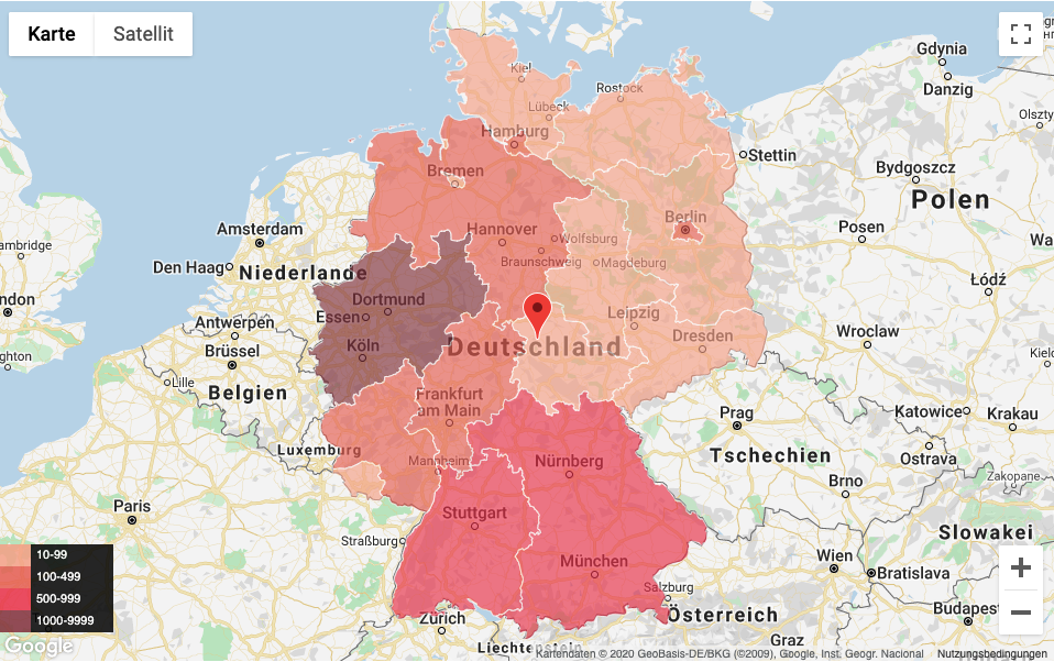 Corona Deutschlandkarte
